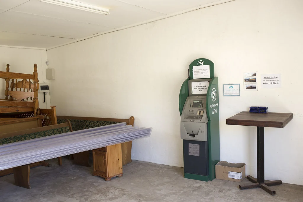 ATM in Coffee Bay, South Africa, where grant money can be withdrawn